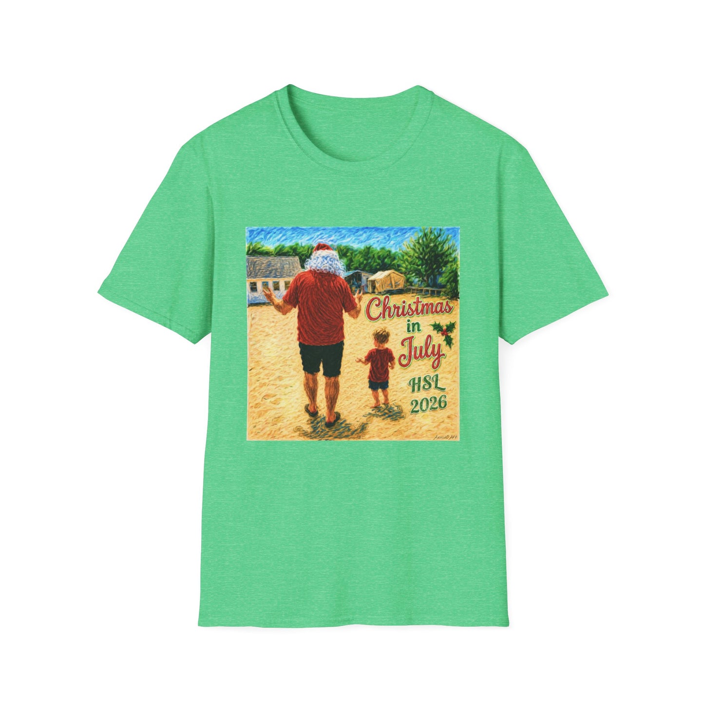 T-Shirt — Christmas in July Santa Beach Graphic Tee