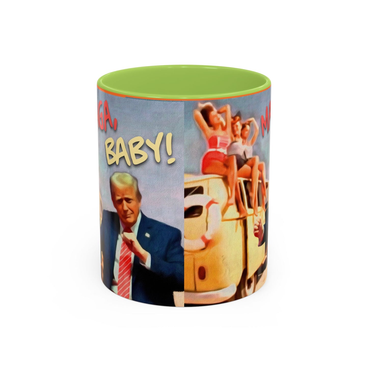 Political Novelty Covfefe Mug – "MAGA Baby" Retro Campaign Design