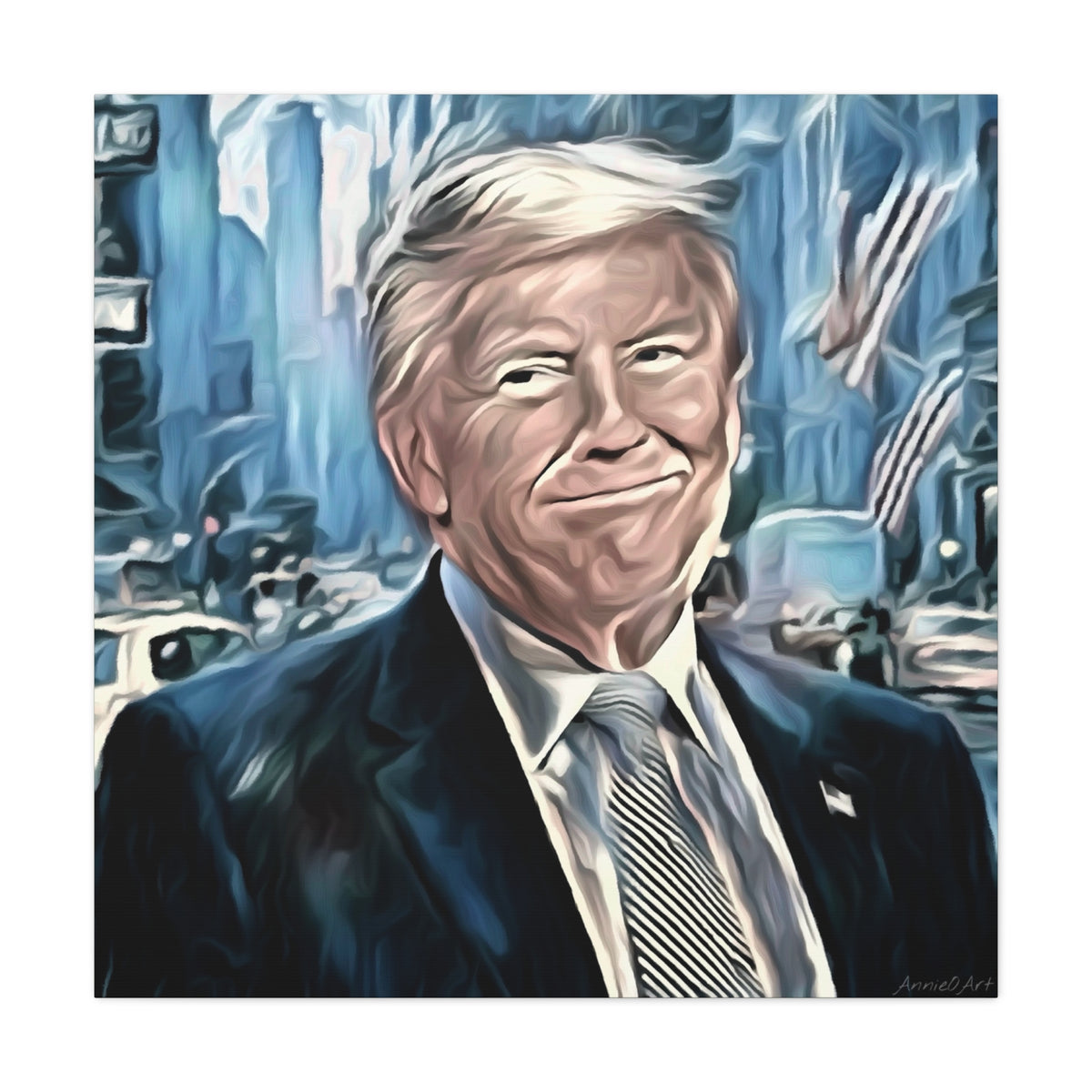 Patriotic Portrait Canvas Print — Trump Artwork