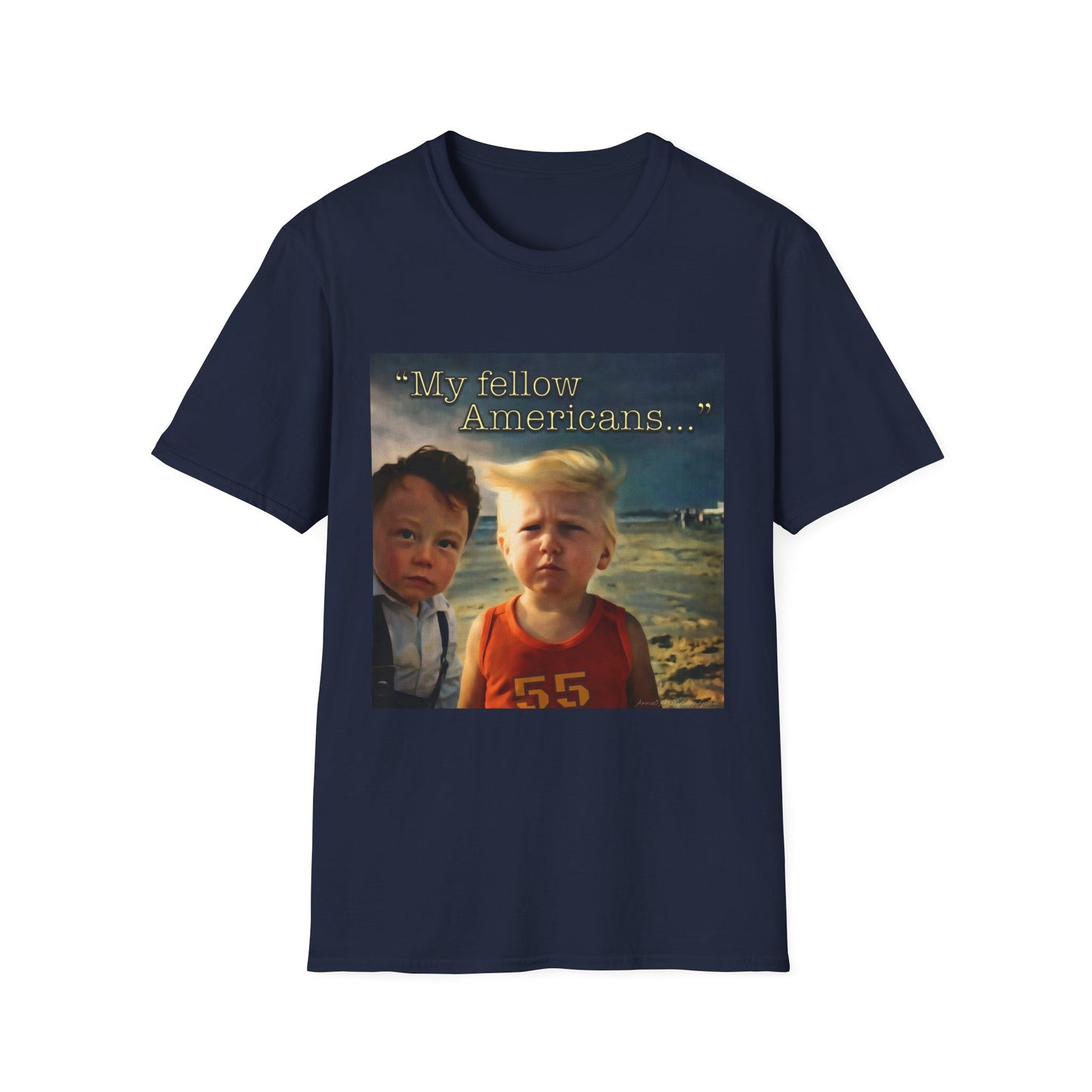 ‘17’ Conversation-starter "My Fellow Americans" Vintage Trump & Elon as Kids Design