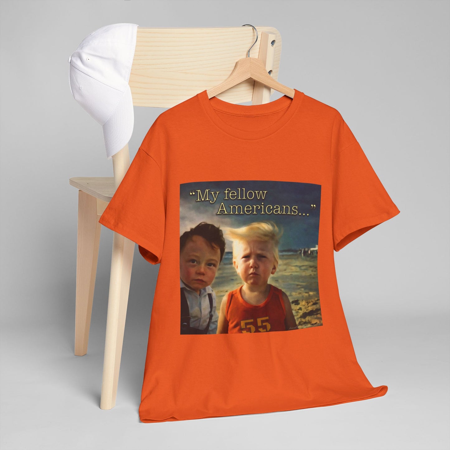 ‘55’ Vintage Meme Tee — "My fellow Americans..." Funny Retro Graphic T-Shirt