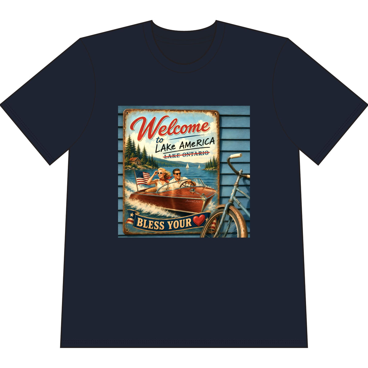 Lake America “Welcome to Lake America — Bless Your ” T‑Shirt