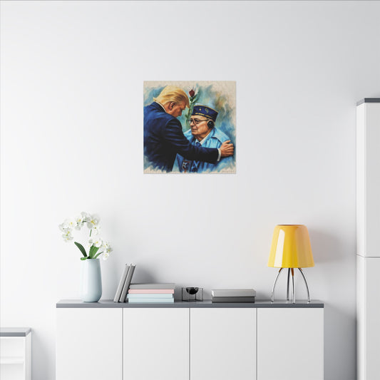 Trump/Patriotic Veteran Tribute Canvas