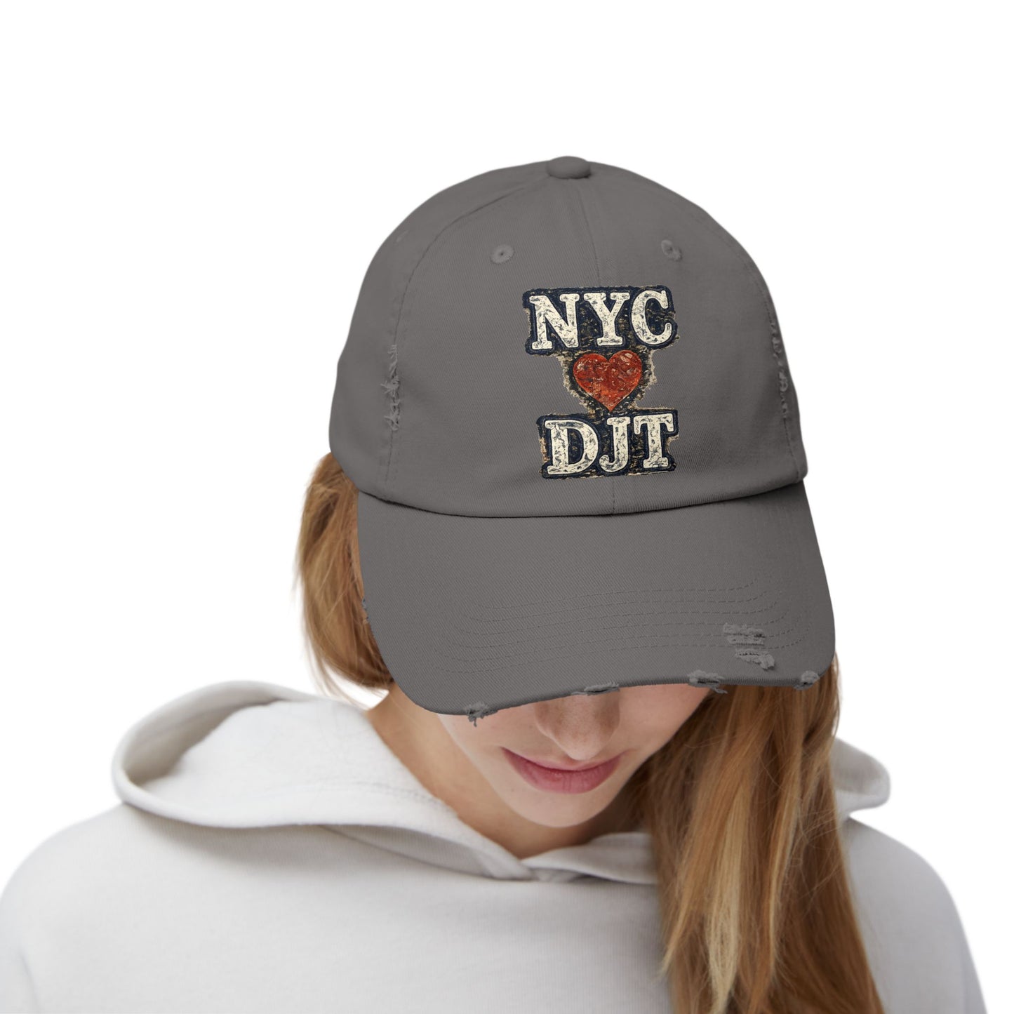 Distressed NYC❤️DJT Vintage Baseball Cap