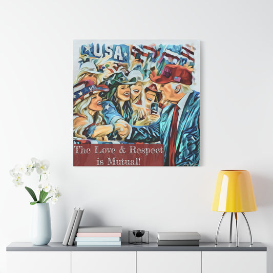 Trump Patriotic Crowd Canvas – "The Love & Respect is Mutual"