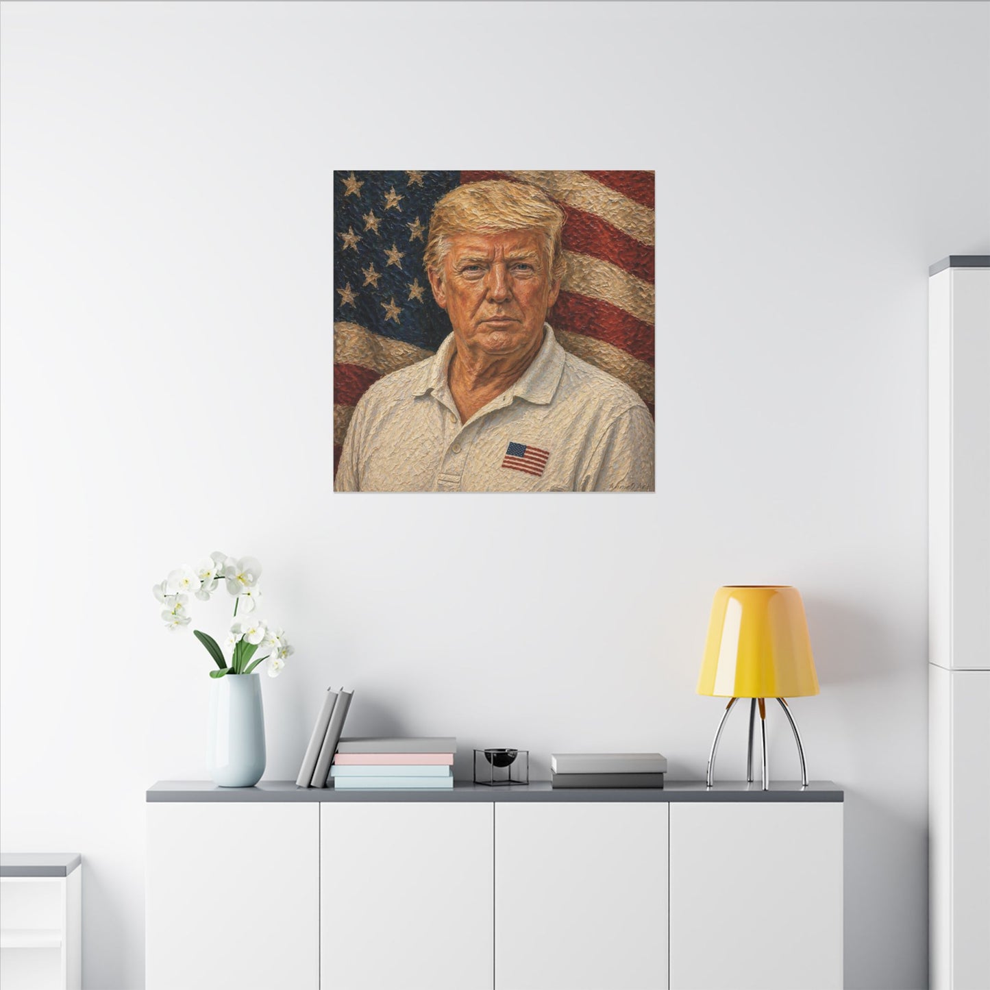Trump Patriotic Portrait Canvas Print
