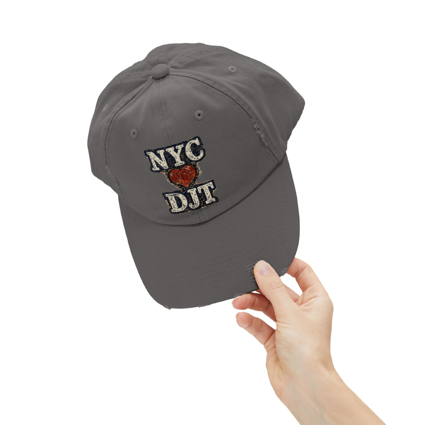 Distressed NYC❤️DJT Vintage Baseball Cap