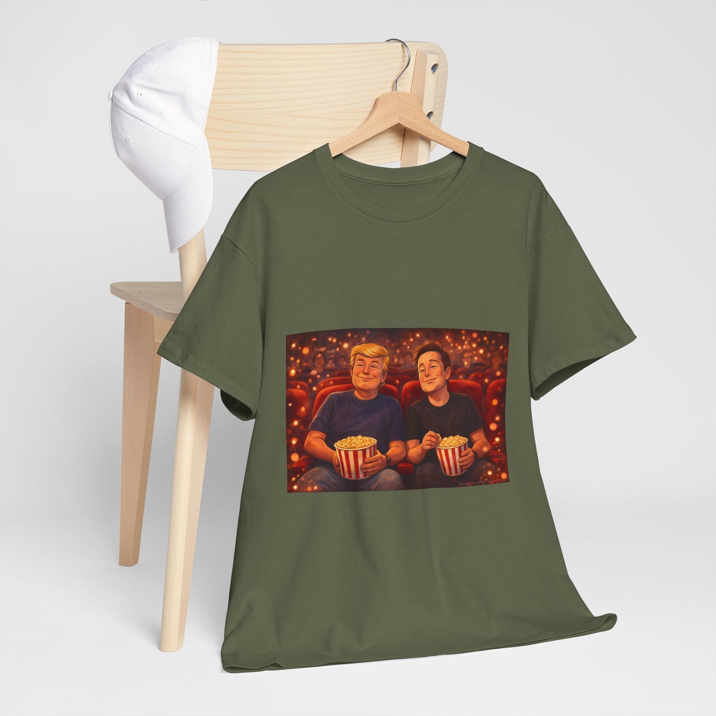Movie Night Popcorn Tee — Cozy Couples Film Night T-Shirt