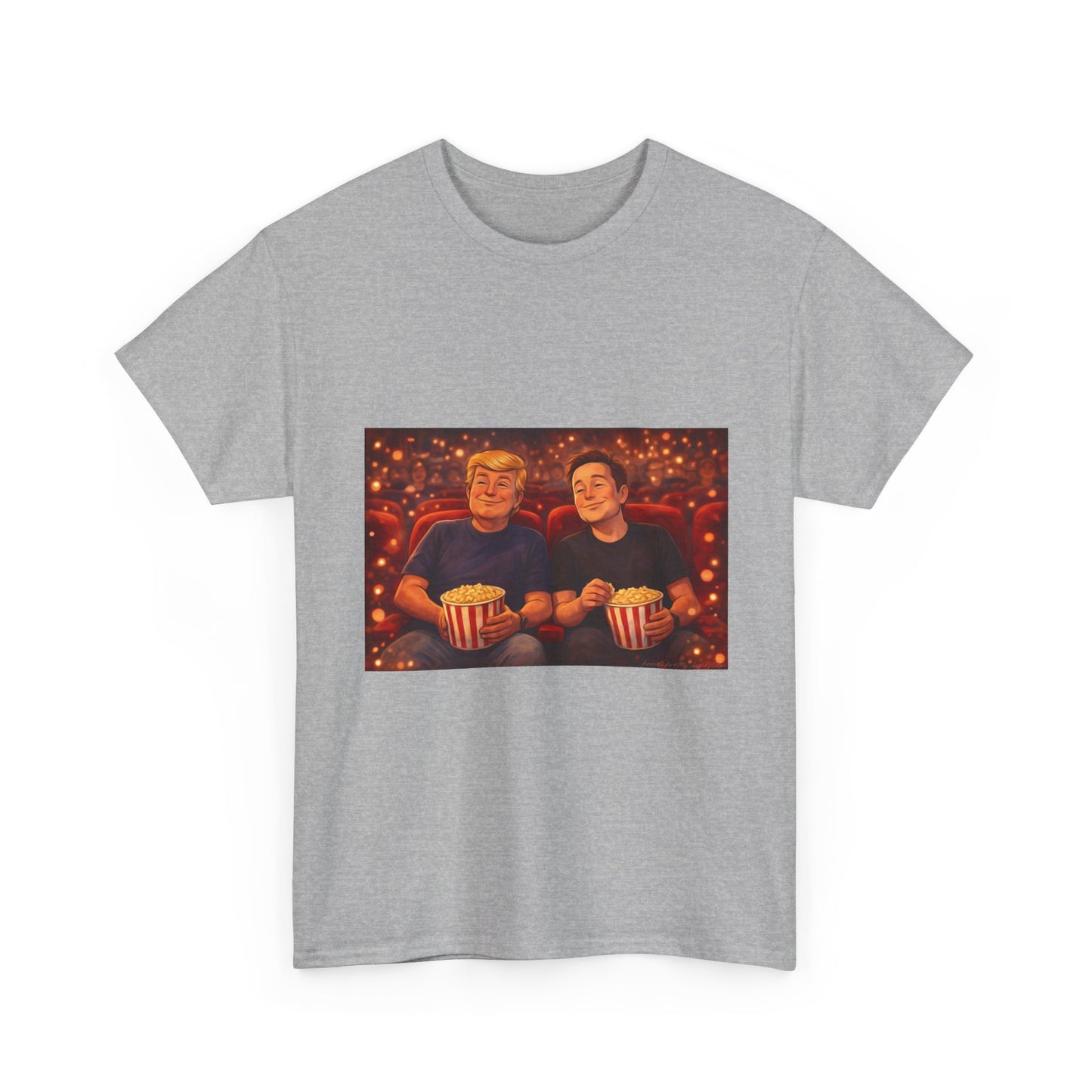 Movie Night Popcorn Tee — Cozy Couples Film Night T-Shirt