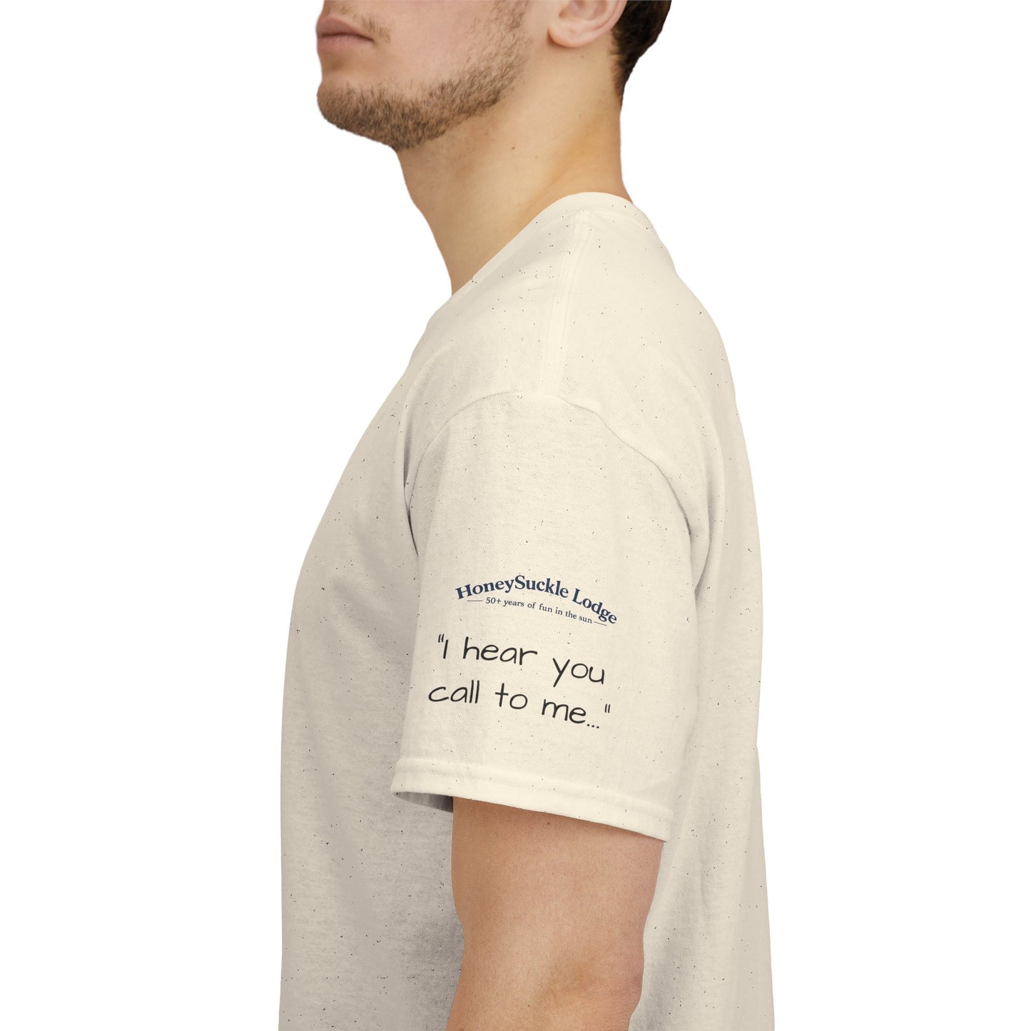 HoneySuckle Lodge Vintage Beach T-Shirt — "50+ years of fun in the sun" Retro Kids on Shore Design