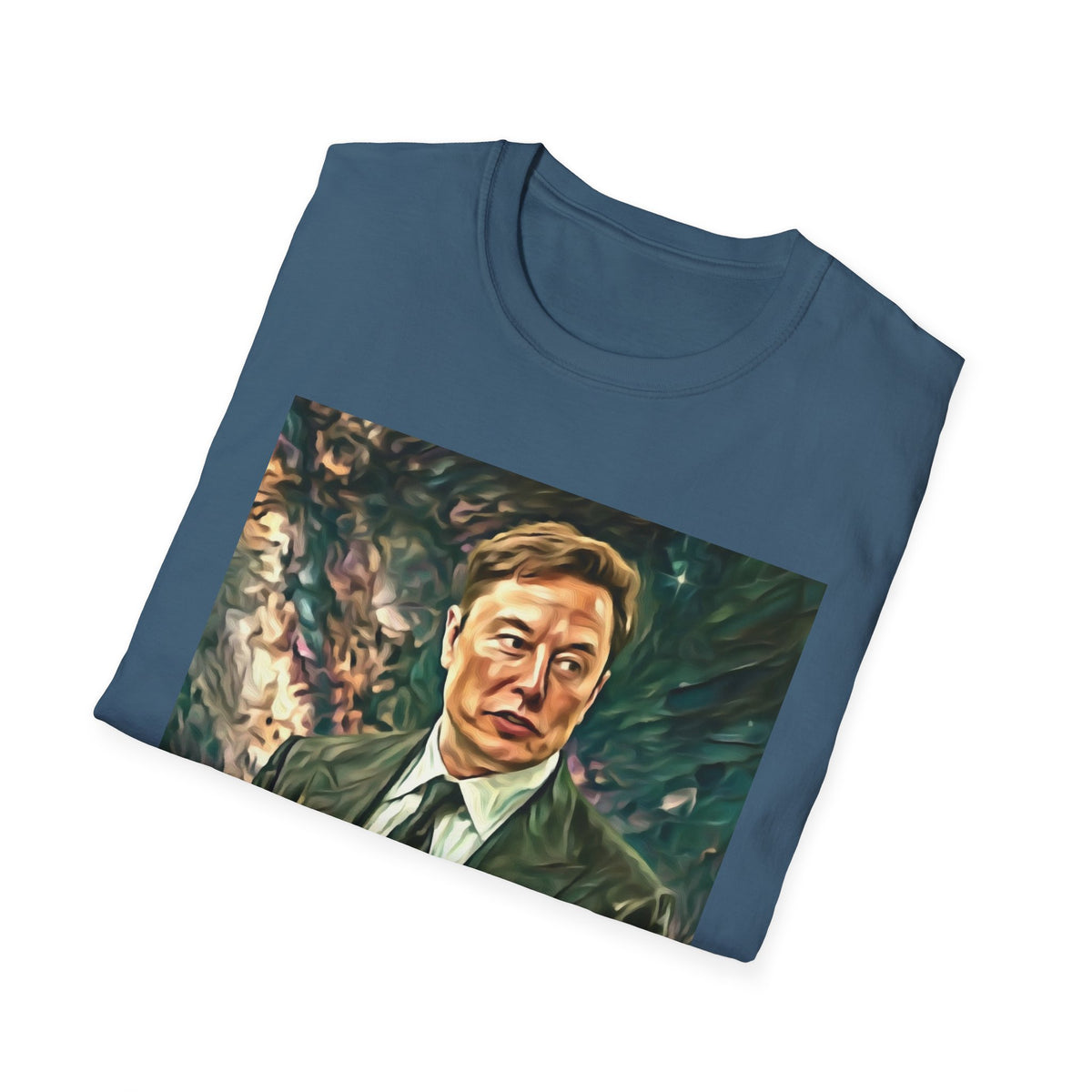 Elon Musk with Rocket— Graphic T-Shirt