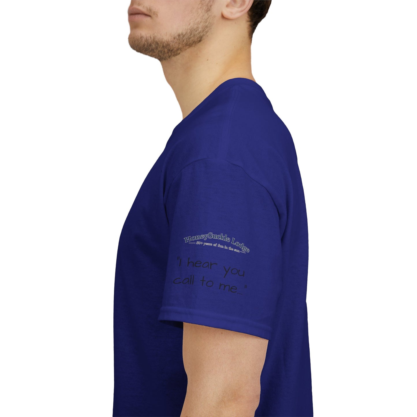 HoneySuckle Lodge Vintage Beach T-Shirt — "50+ years of fun in the sun" Retro Kids on Shore Design