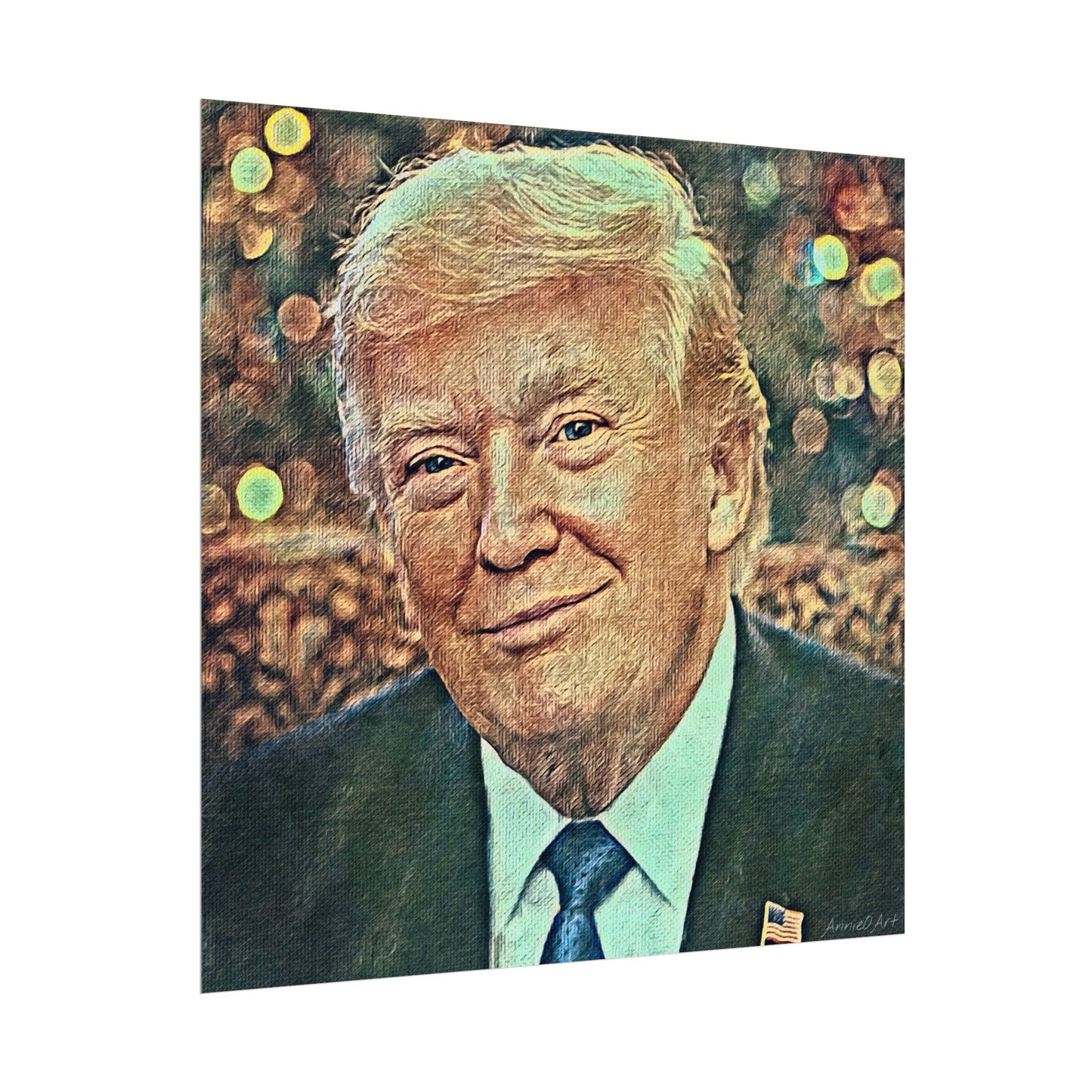 Trump Textured Watercolor Matte Poster