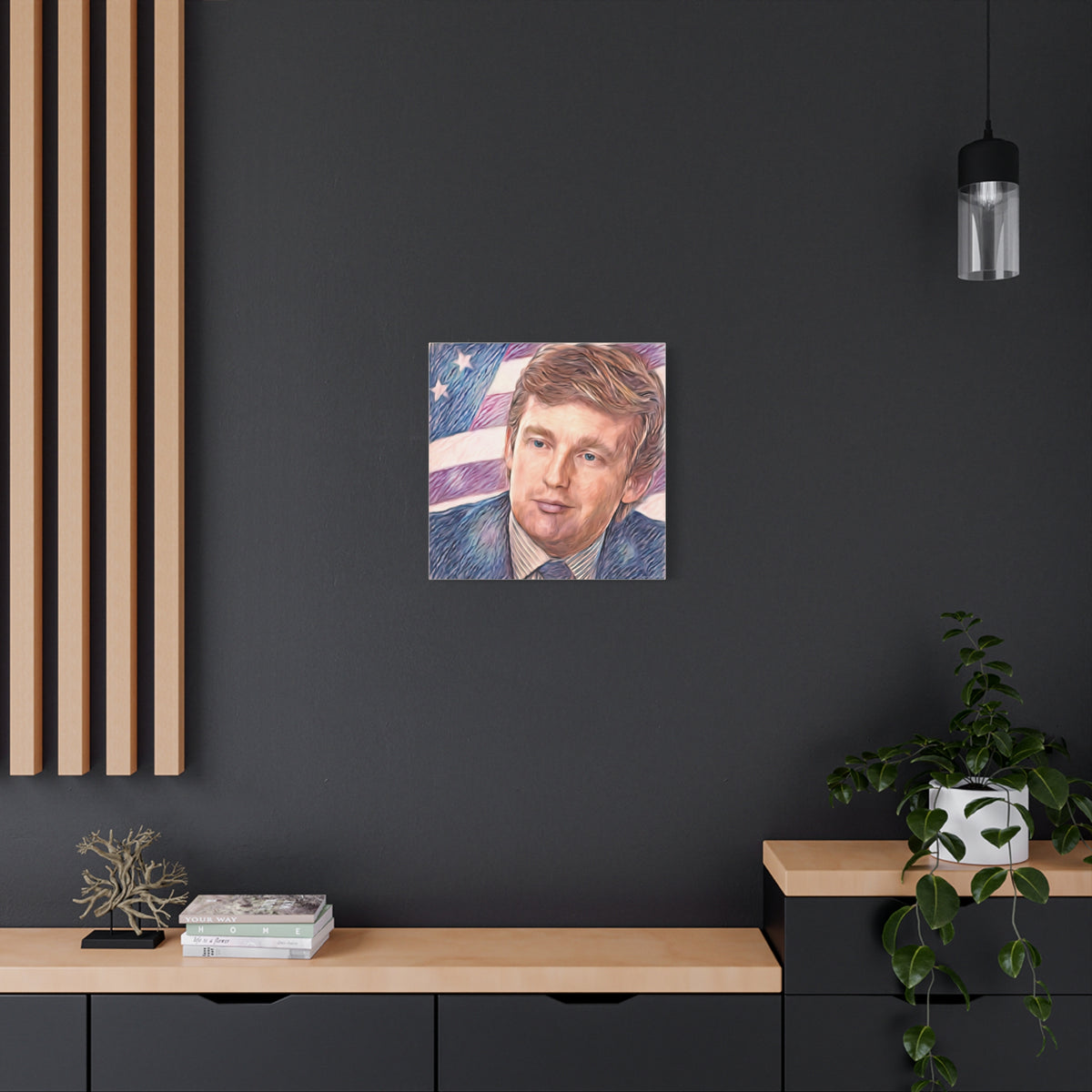 Trump Patriotic Portrait Canvas