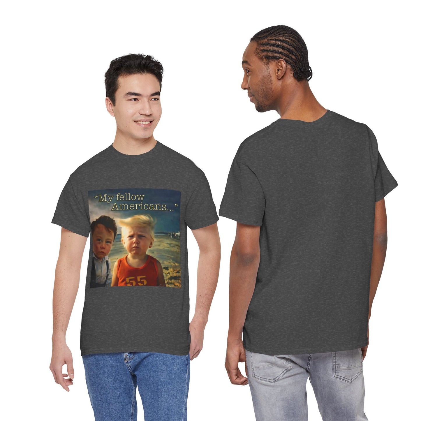 ‘55’ Vintage Meme Tee — "My fellow Americans..." Funny Retro Graphic T-Shirt