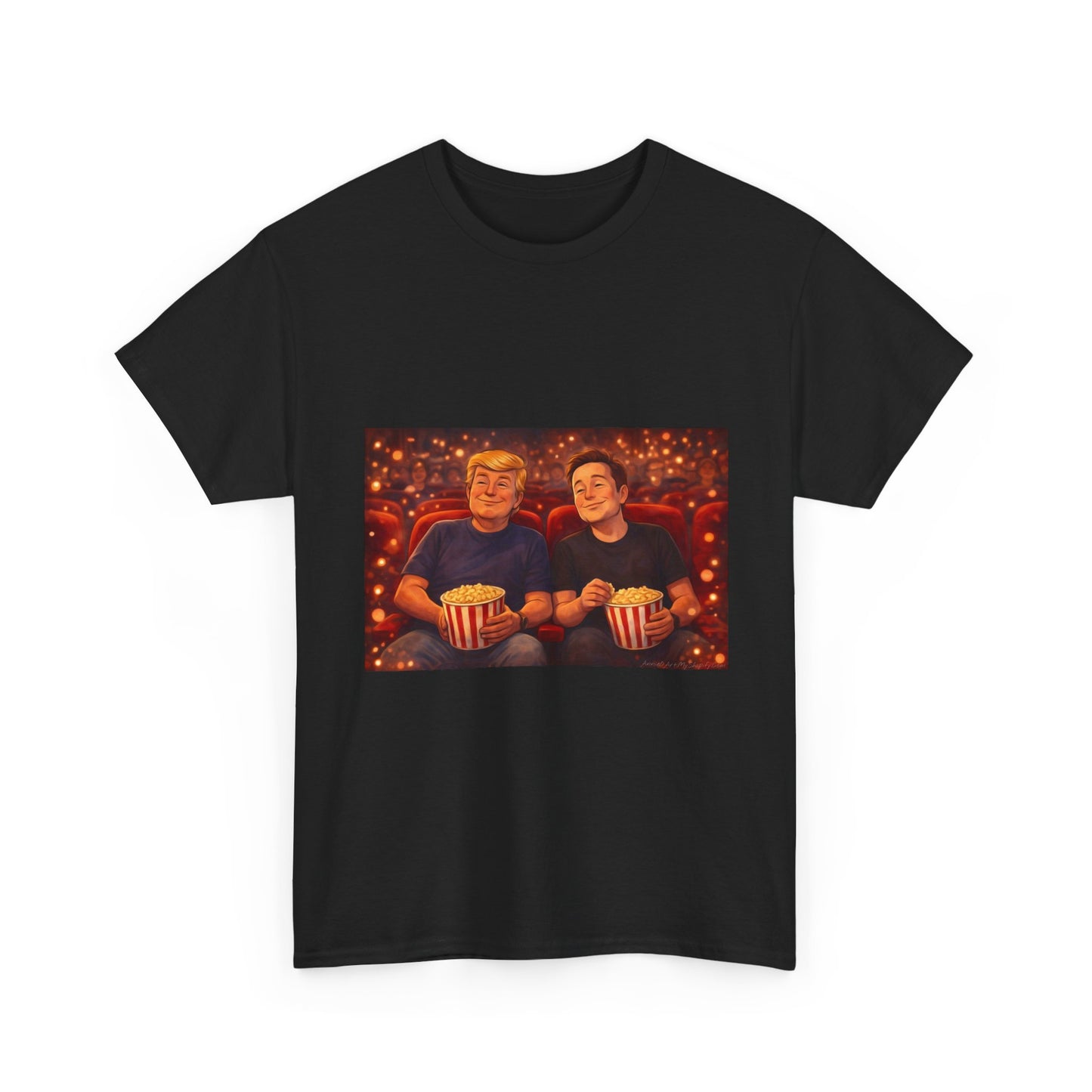 Movie Night Popcorn Tee — Cozy Couples Film Night T-Shirt