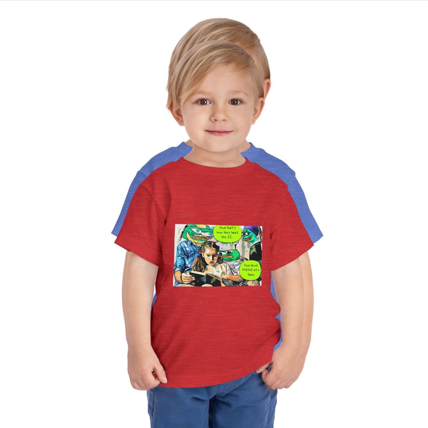 Grandkids of Anons Toddler Tee — Funny Frog Meme Family Gaming Graphic