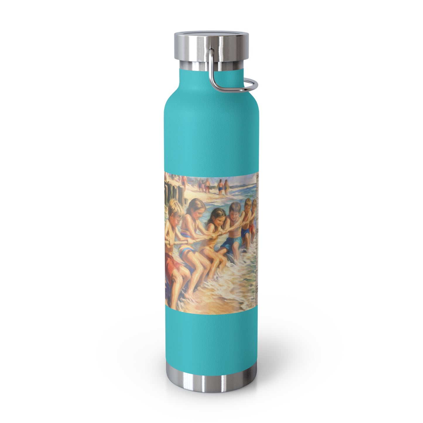 ‘HSL—50+ years of fun in the sun—22oz Insulated Water Bottle - Vintage Beach Design