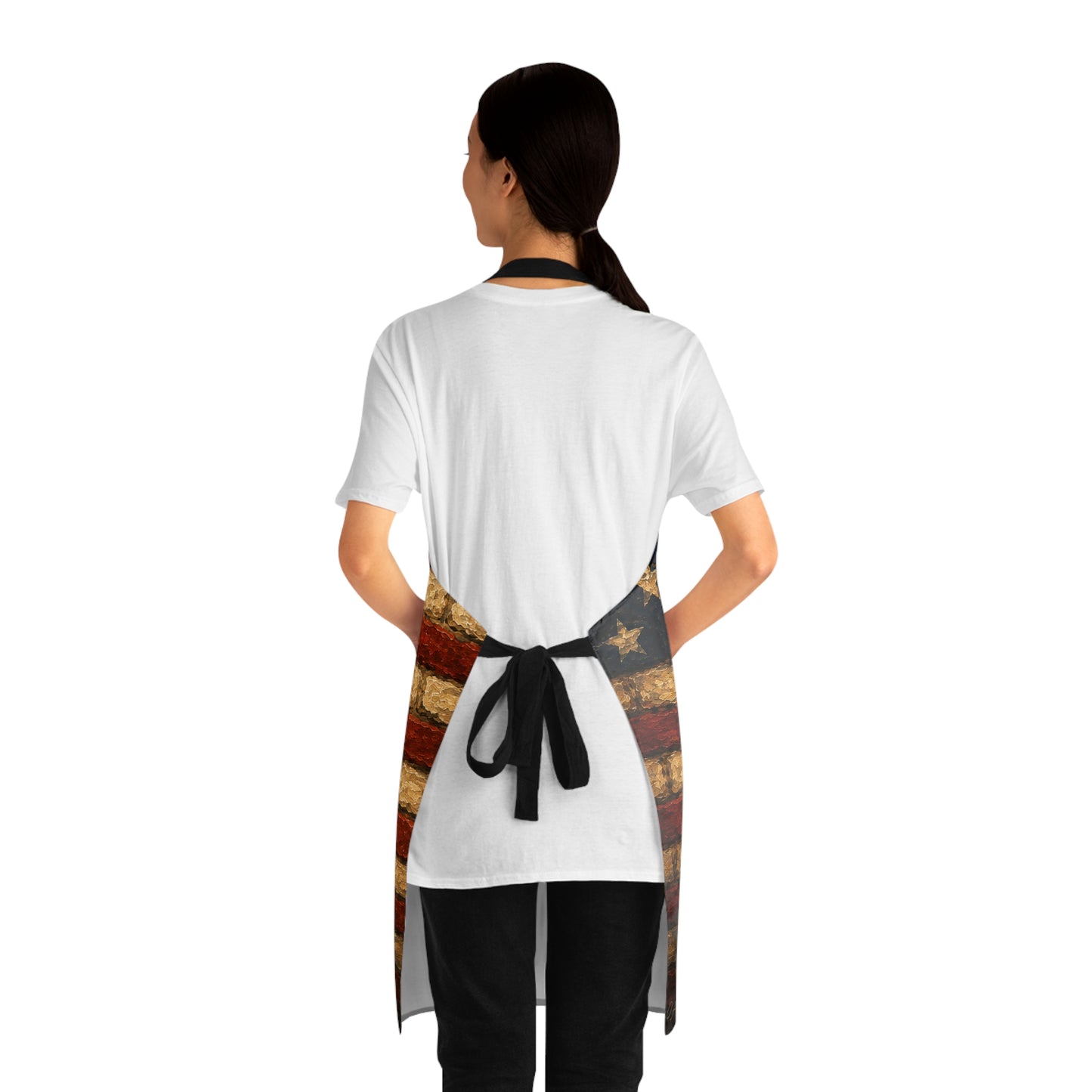 CUSTOM APRON for MANDY—American Flag Personalized Apron — 'Mandy' Vintage Patriotic Kitchen Apron