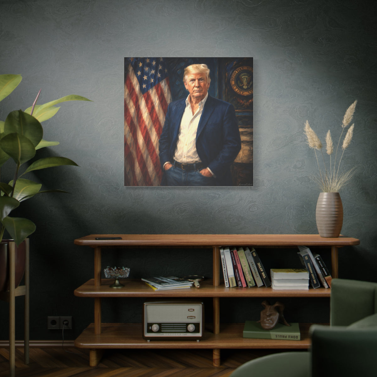 Trump Patriotic Portrait Canvas