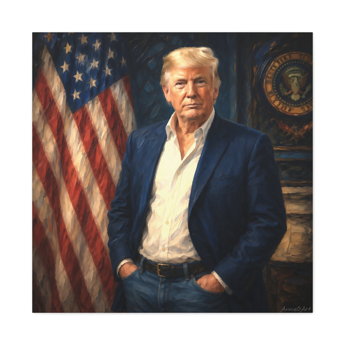Trump Patriotic Portrait Canvas