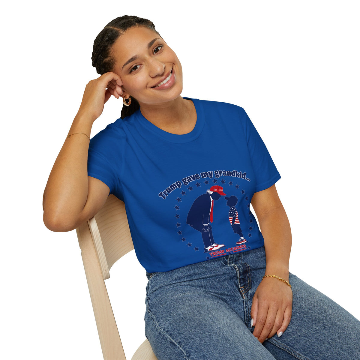 Trump Gave My Grandkid A THOUSAND Bucks! T-Shirt — Patriotic Grandpa/Grandma Tee