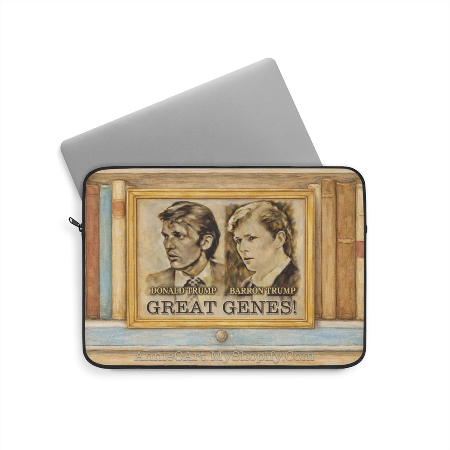 Laptop Sleeve-Great Genes! Donald & Barron Trump Vintage Laptop Sleeve