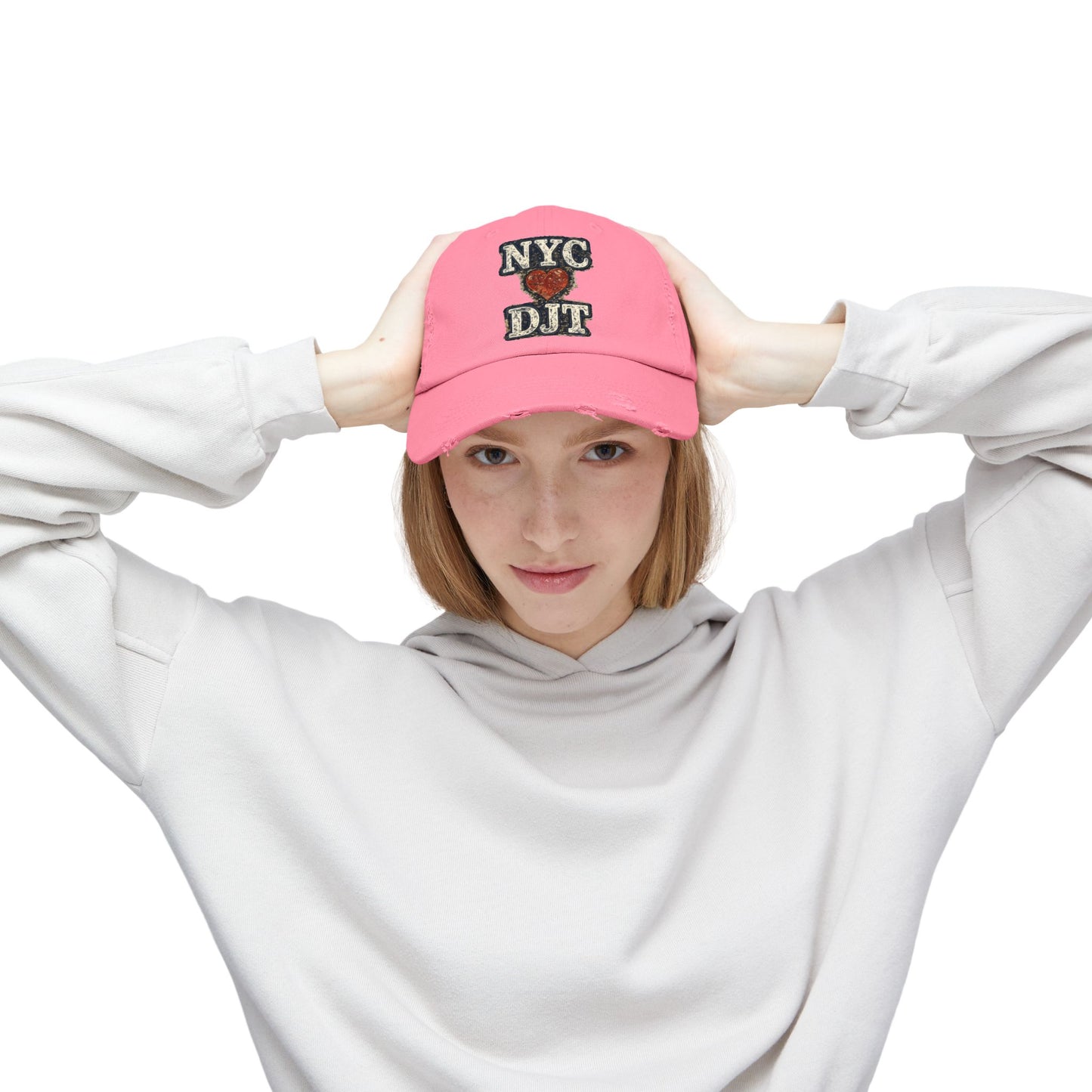 Distressed NYC❤️DJT Vintage Baseball Cap
