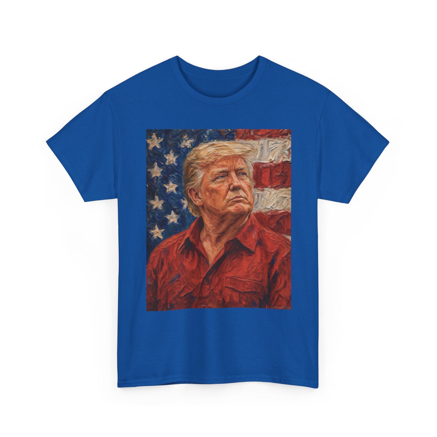 Trump Patriotic Portrait Tee — American Flag Portrait Graphic T-Shirt