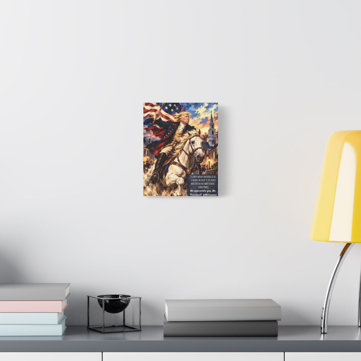 Patriotic Trump Canvas Print — 'We Appreciate You, Mr. President' Matte Stretched Wall Art