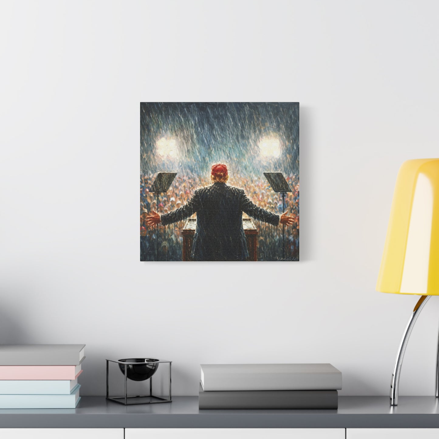Trump Rally Canvas —Miami Rally “Baptism by Storm” Wall Art