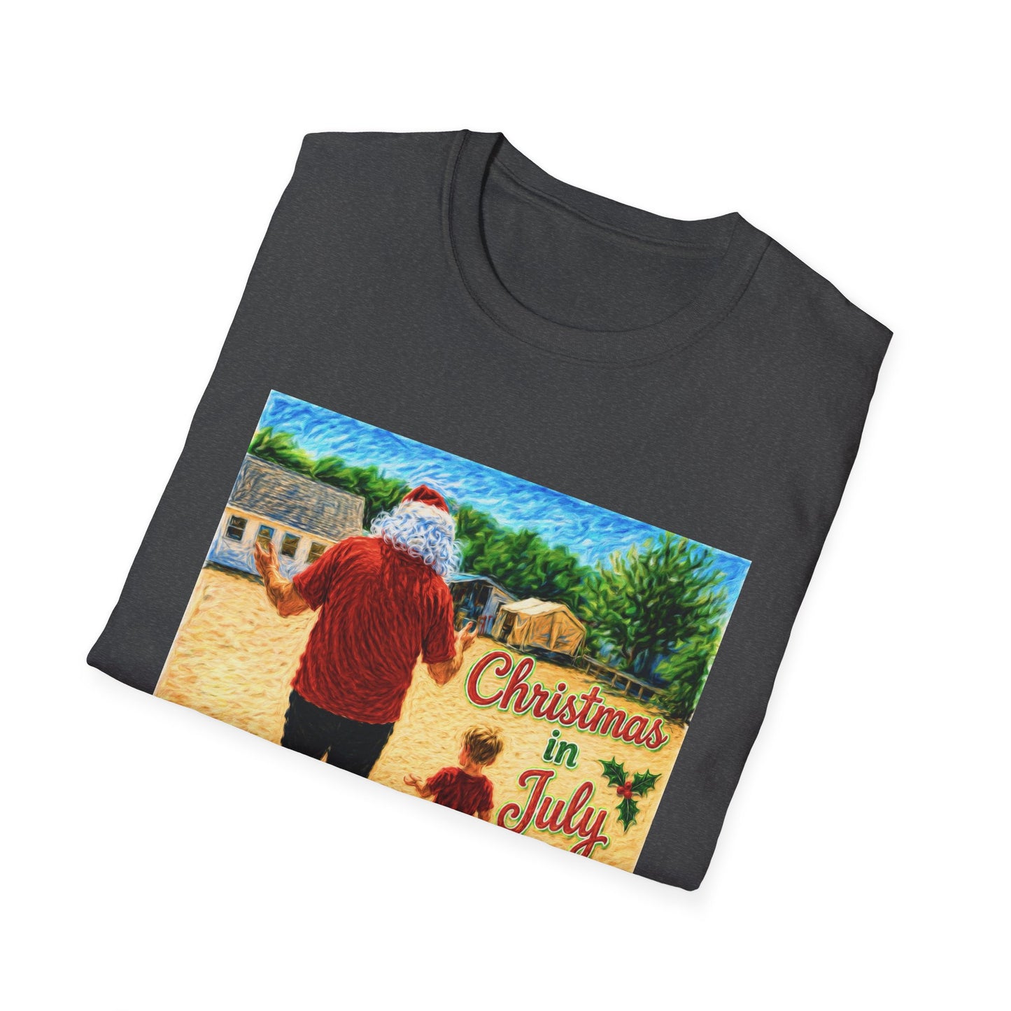 T-Shirt — Christmas in July Santa Beach Graphic Tee