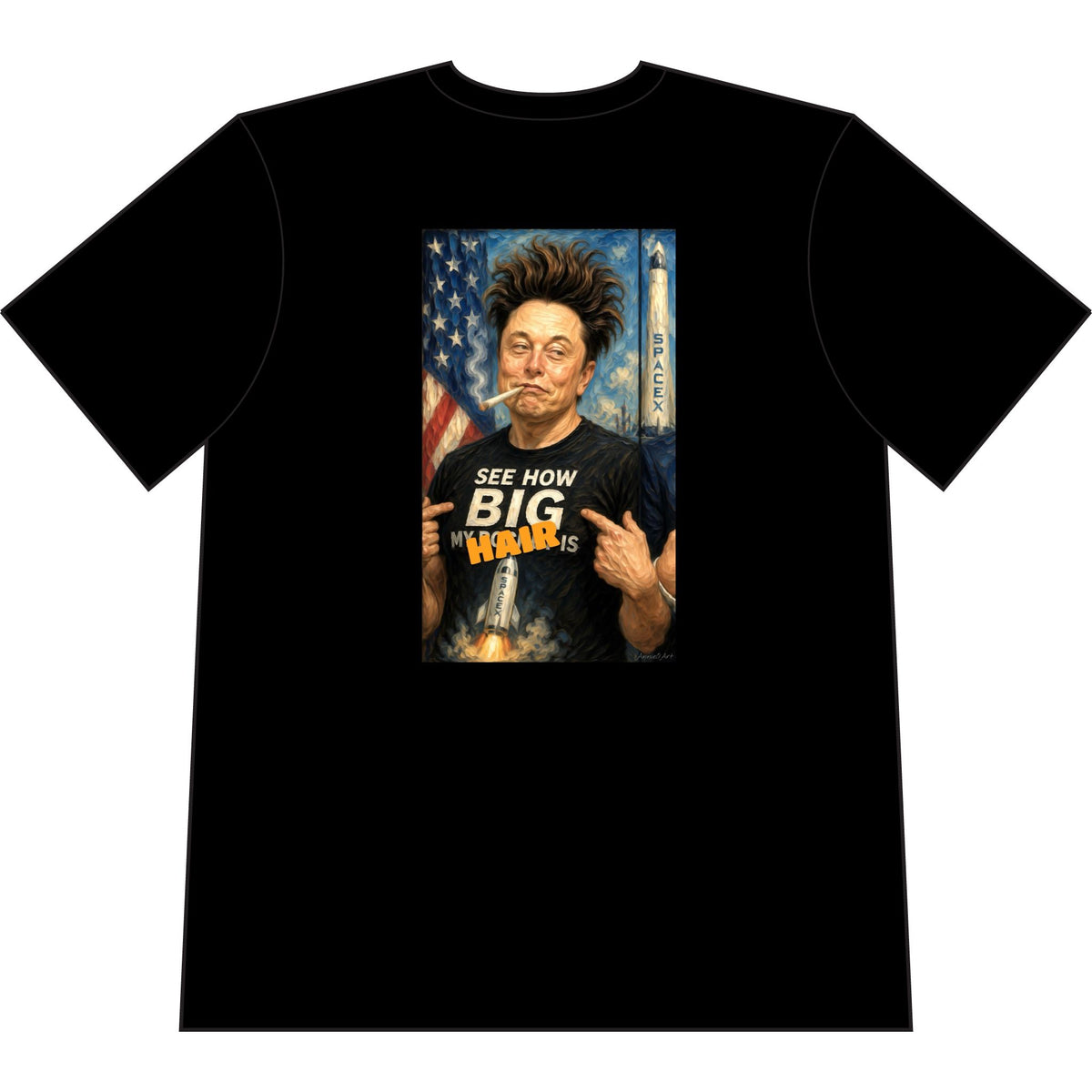 'See How Big My... Is' Elon & Trump Meme Tee— Front & Back Design—Political Satire T-Shirt