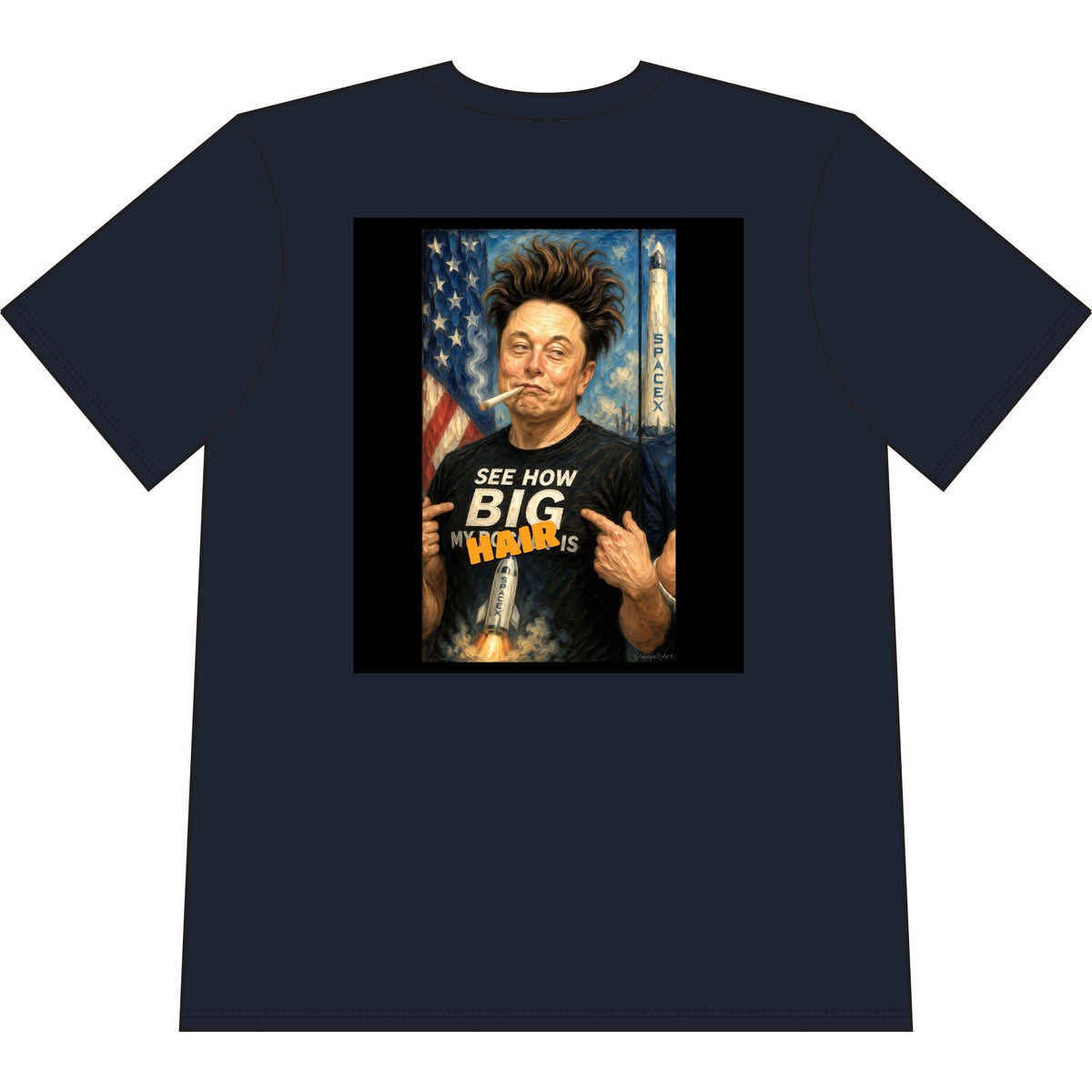 'See How Big My... Is' Elon & Trump Meme Tee— Front & Back Design—Political Satire T-Shirt
