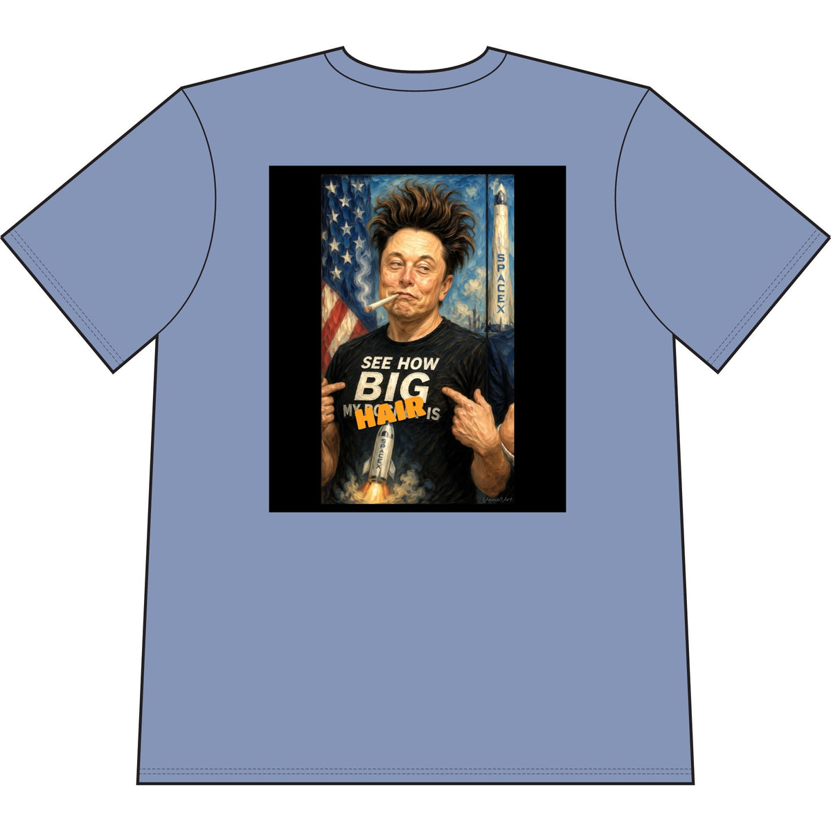 'See How Big My... Is' Elon & Trump Meme Tee— Front & Back Design—Political Satire T-Shirt