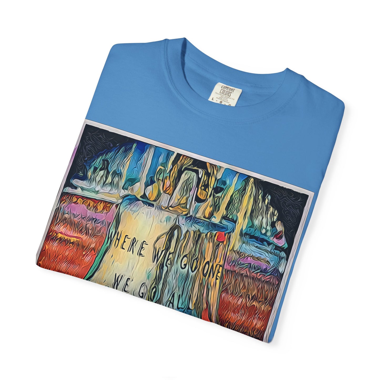 T-Shirt — 'WWG1WGA' Graphic Tee with Bold Neon Slogan