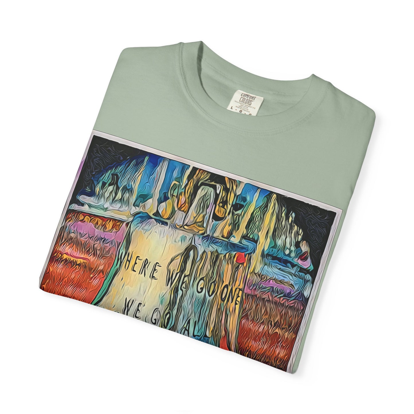 T-Shirt — 'WWG1WGA' Graphic Tee with Bold Neon Slogan