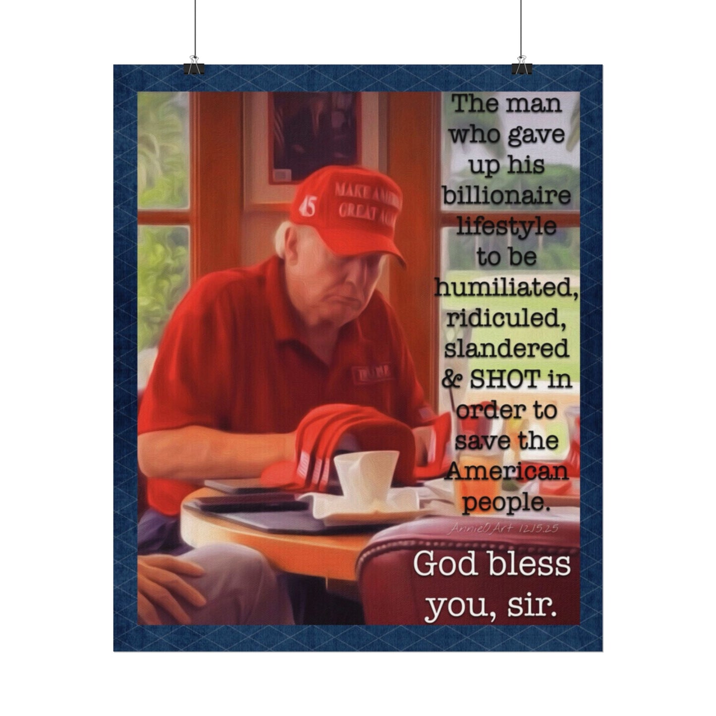 Matte Poster — Textured Watercolor Political Quote Print