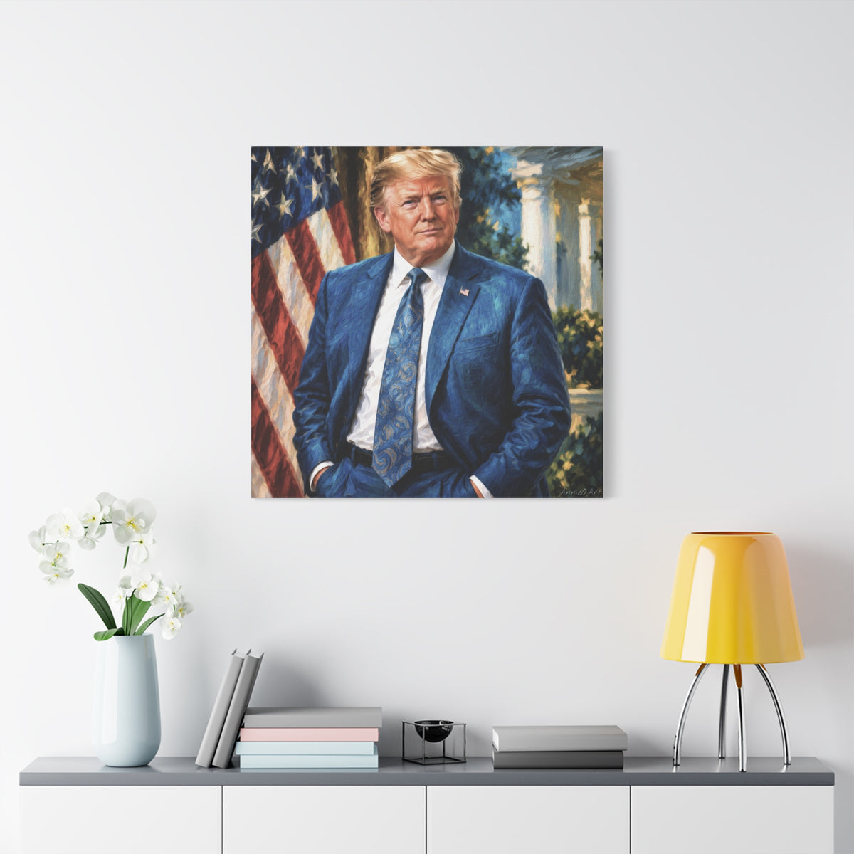 Trump Patriotic Presidential Portrait Canvas