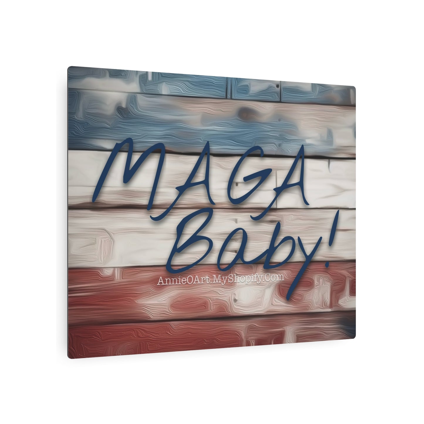 MAGA Baby! Metal Wall Sign – Patriotic Rustic Americana Decor