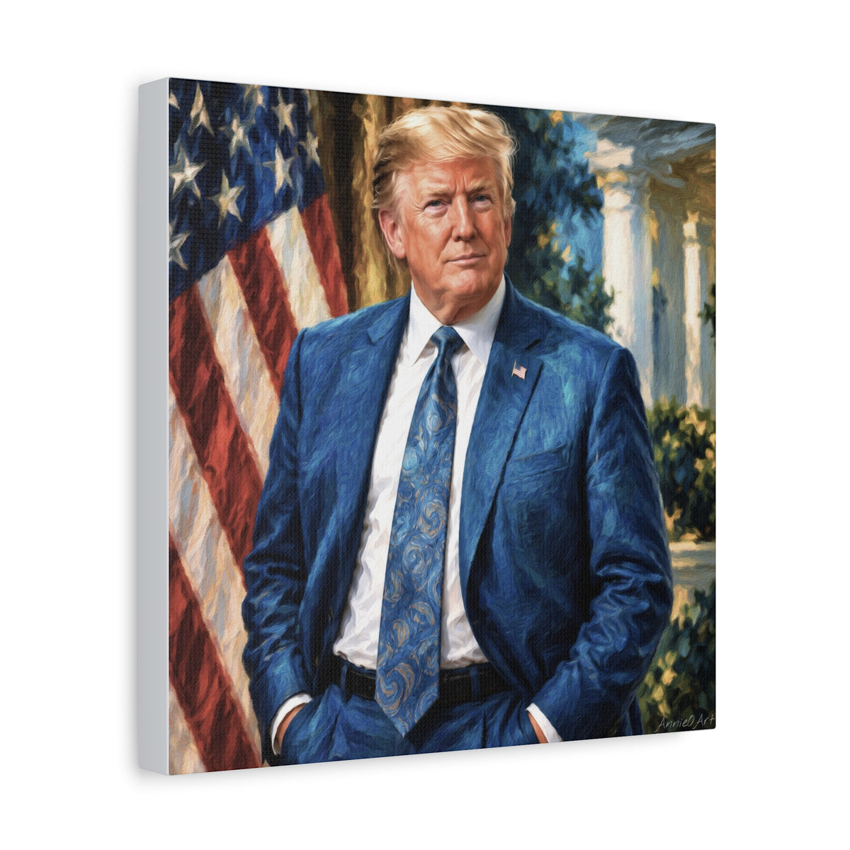 Trump Patriotic Presidential Portrait Canvas