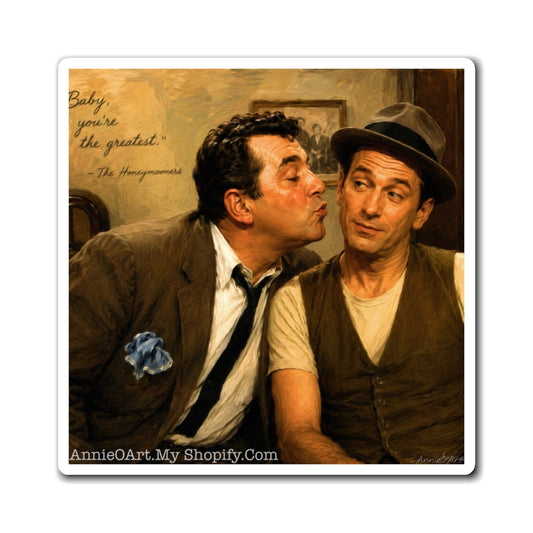 Vintage HoneyMooners Magnet — "Baby, you're the greatest." Art Refrigerator Magnet