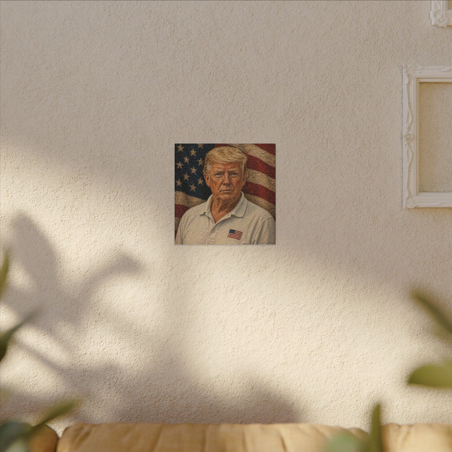 Trump Patriotic Portrait Canvas Print