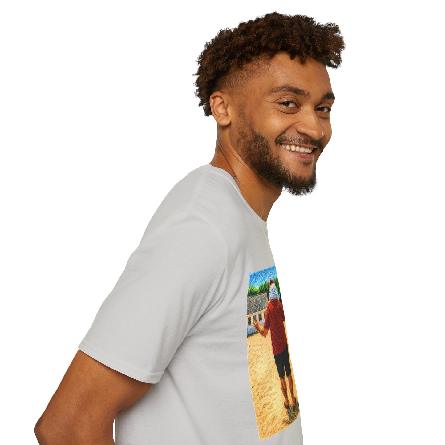 T-Shirt — Christmas in July Santa Beach Graphic Tee