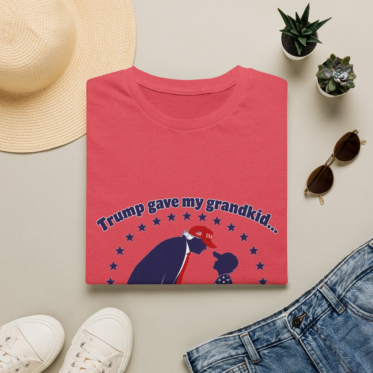 Trump Gave My Grandkid A THOUSAND Bucks! T-Shirt — Patriotic Grandpa/Grandma Tee