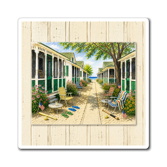 Beach Cottage Path Magnetic Refrigerator Magnet — Coastal Home Decor