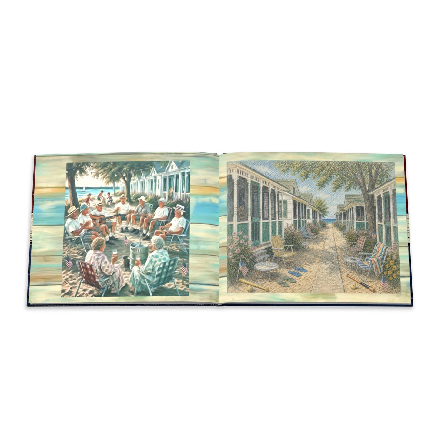 Front Porch America Hardcover Photo Book — Rustic Patriotic Keepsake