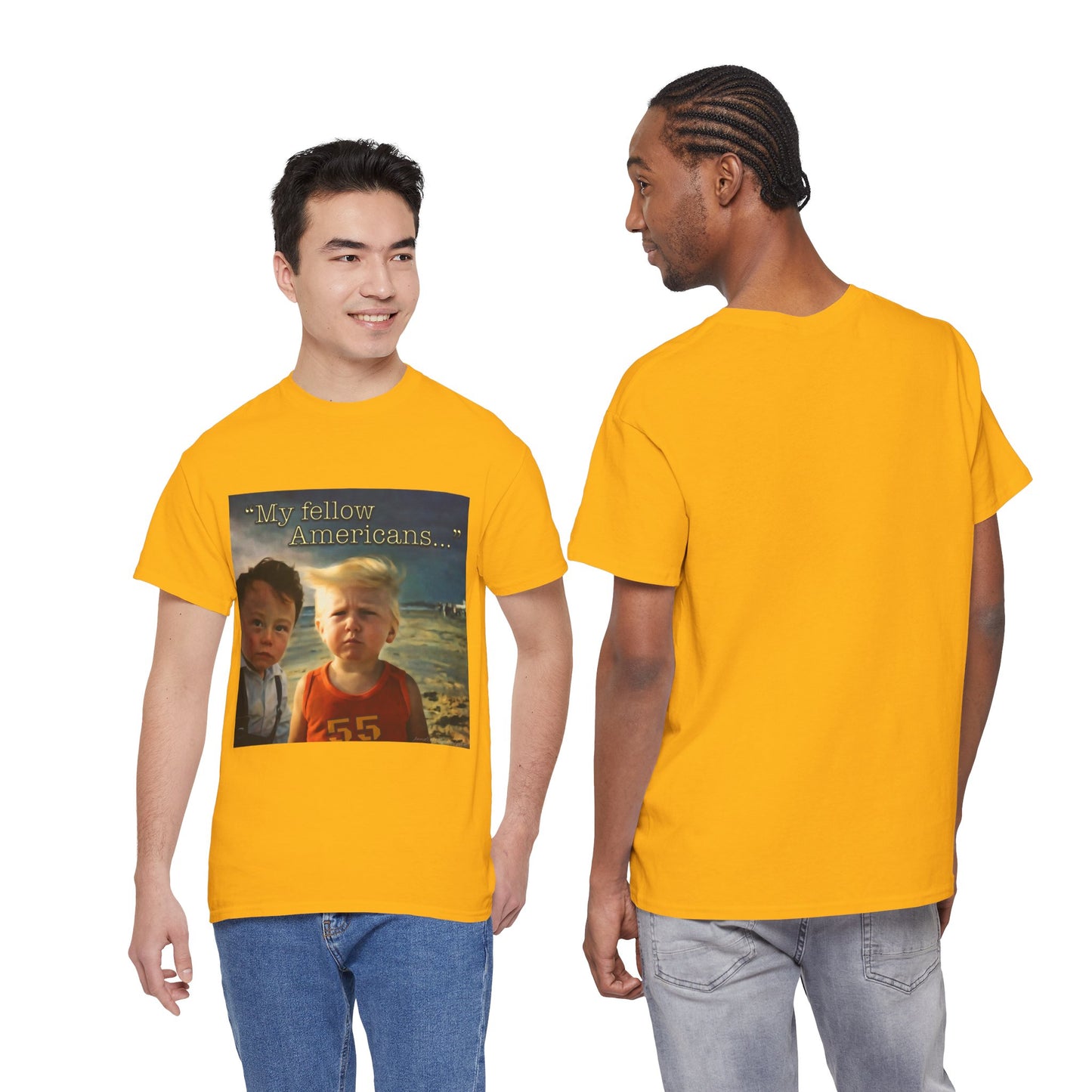 ‘55’ Vintage Meme Tee — "My fellow Americans..." Funny Retro Graphic T-Shirt