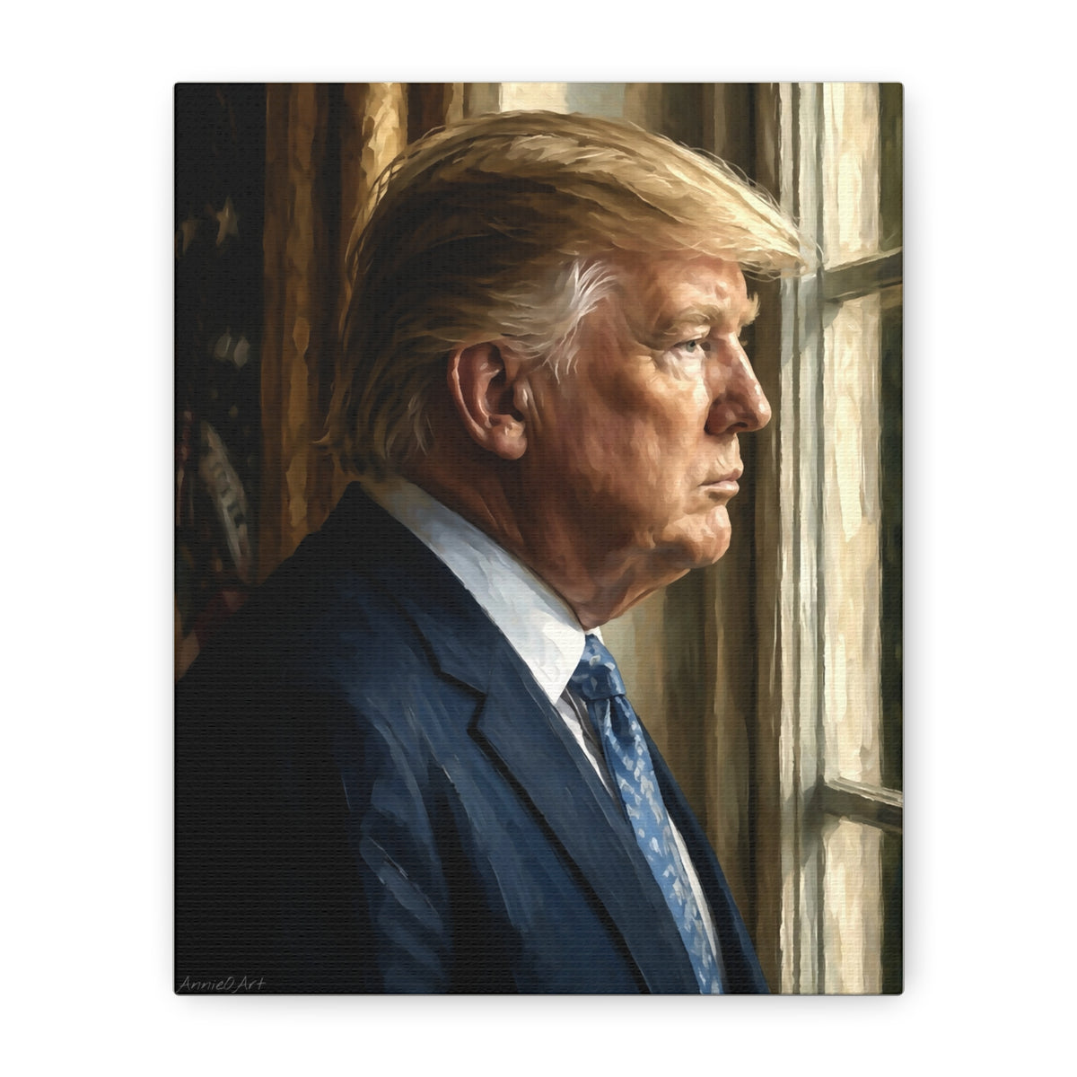 ‘Weight of the World’—Trump Portrait Canvas Print