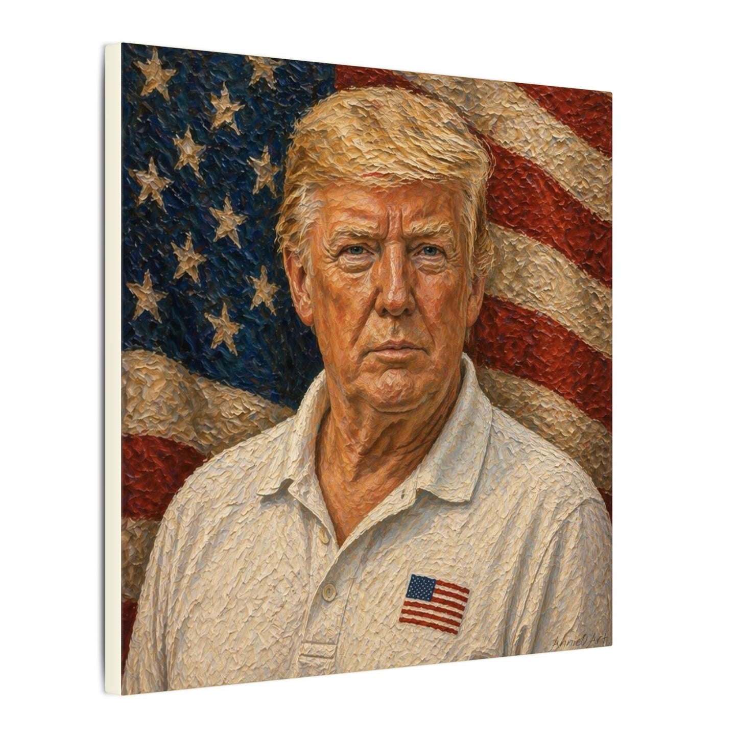 Trump Patriotic Portrait Canvas Print